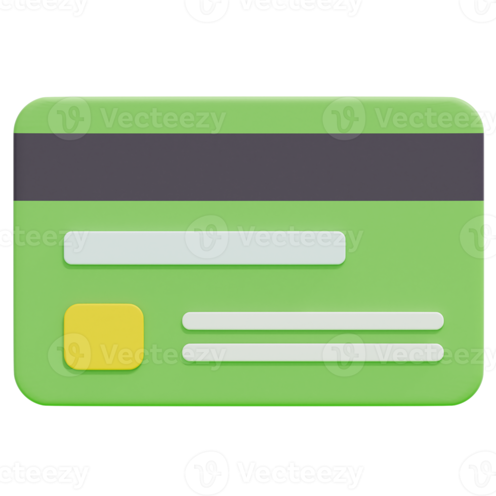 ilustración de icono de renderizado 3d de tarjeta de crédito png