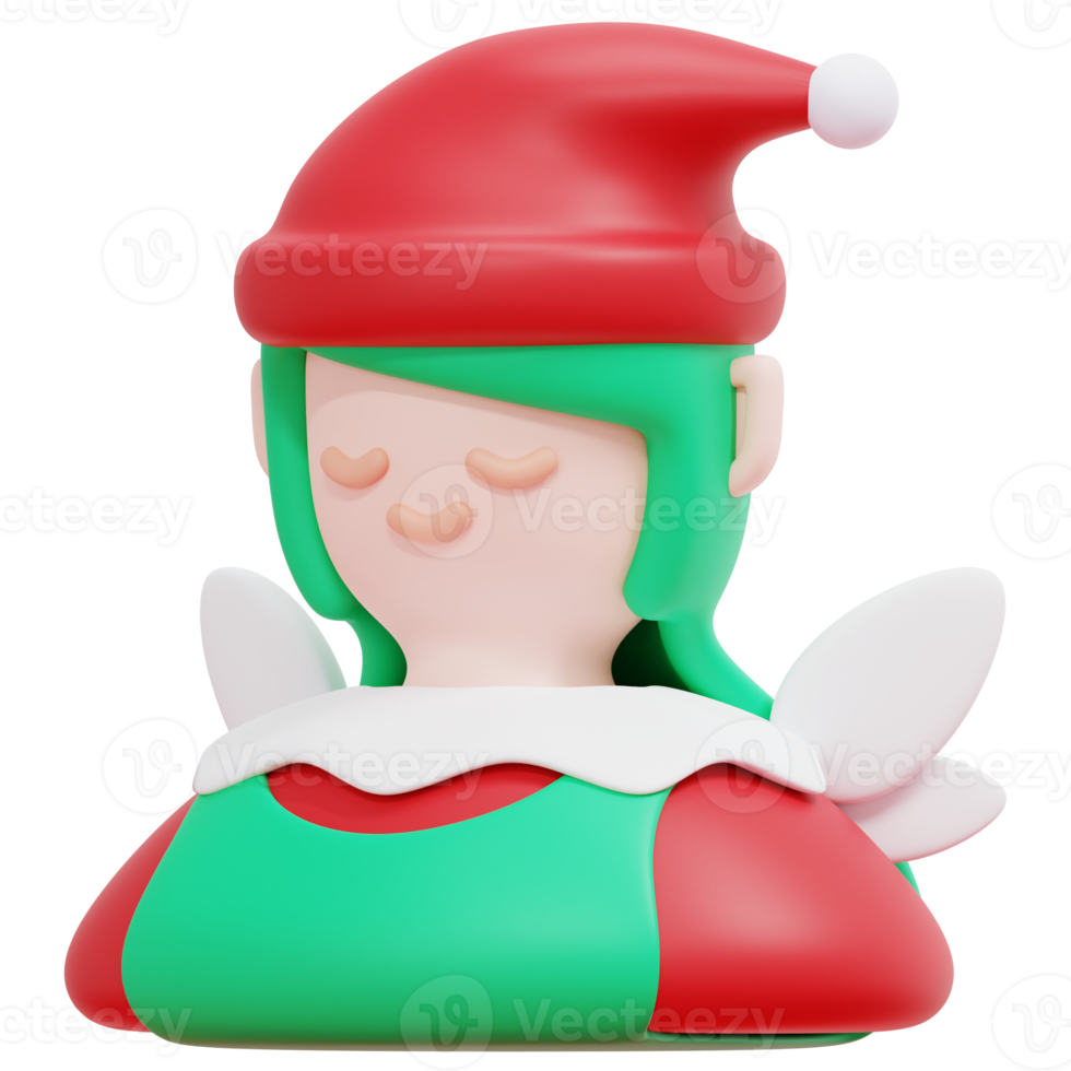 elf 3d render icon illustration png