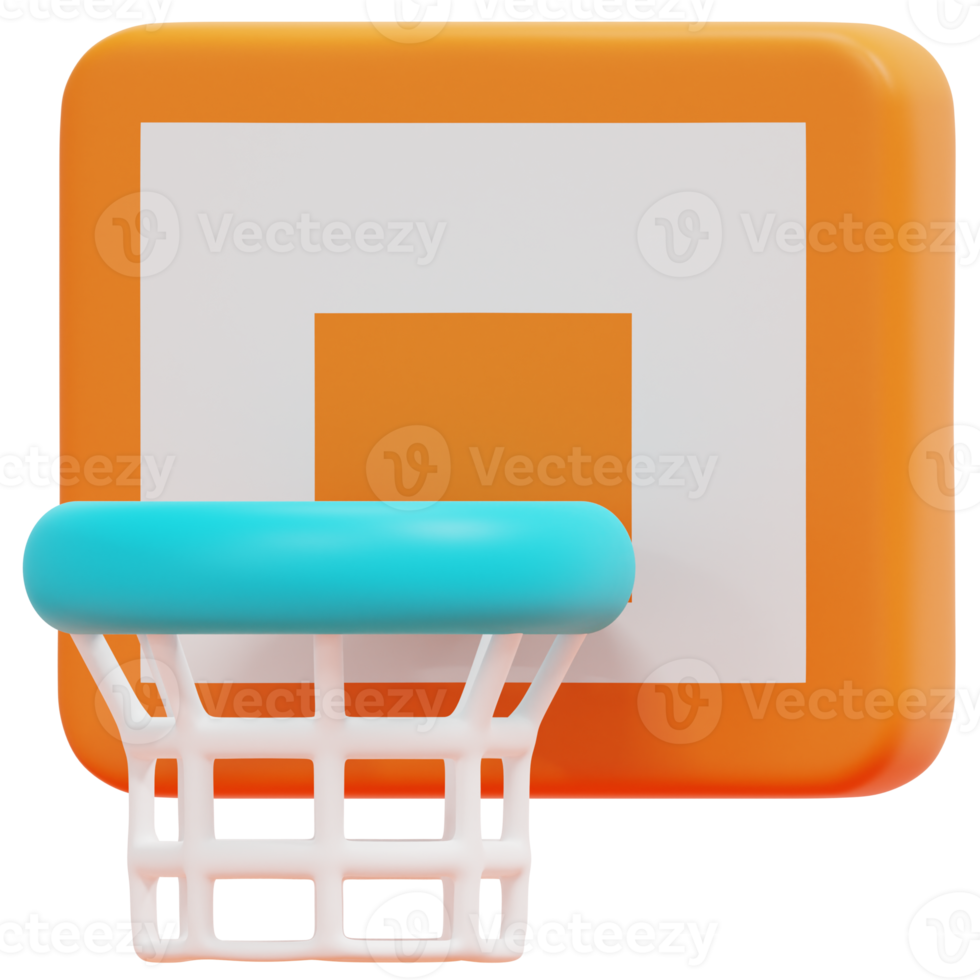 backboard 3d render icon illustration png