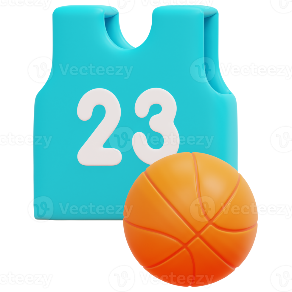 basketball 3d render icon illustration png