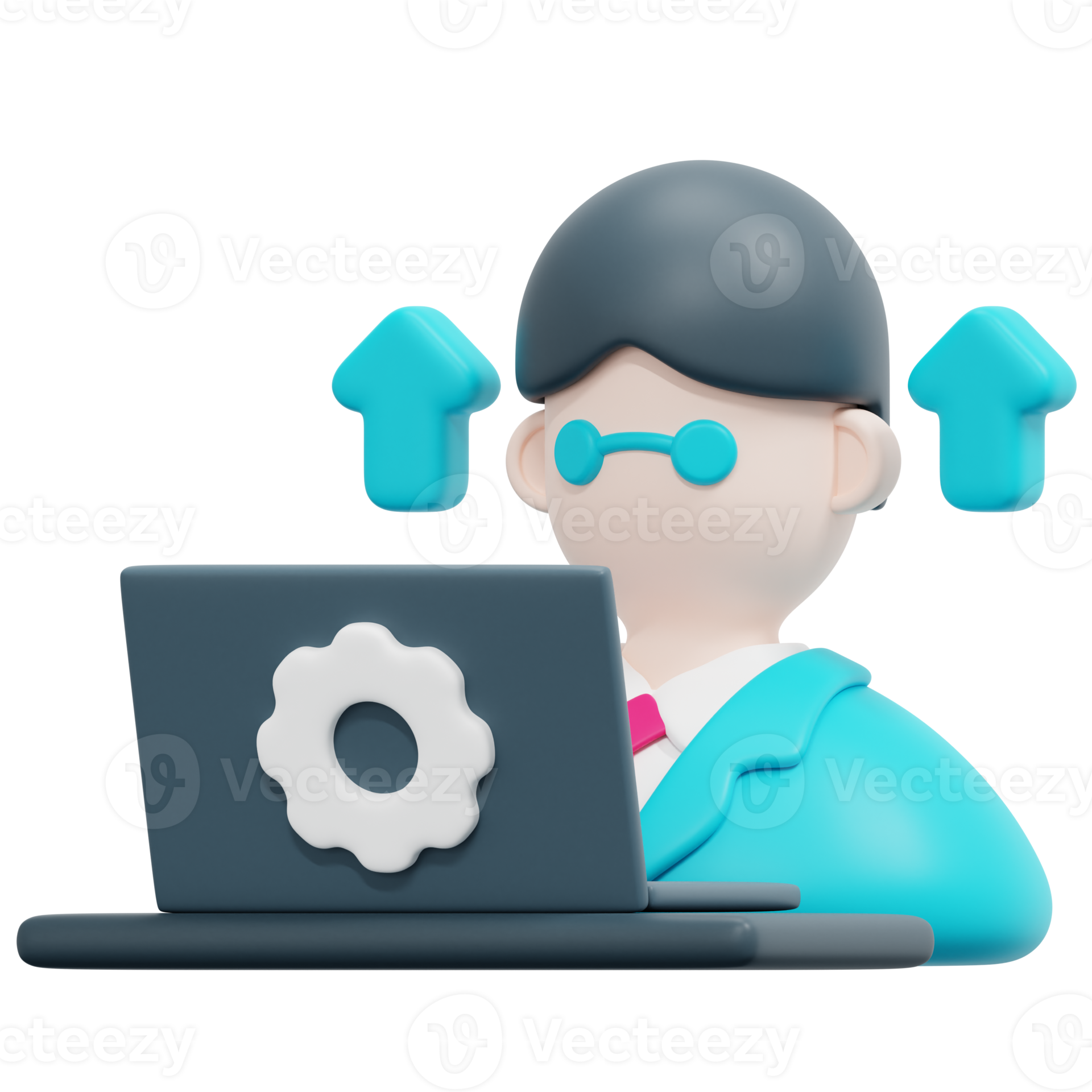 working 3d render icon illustration 11649142 PNG