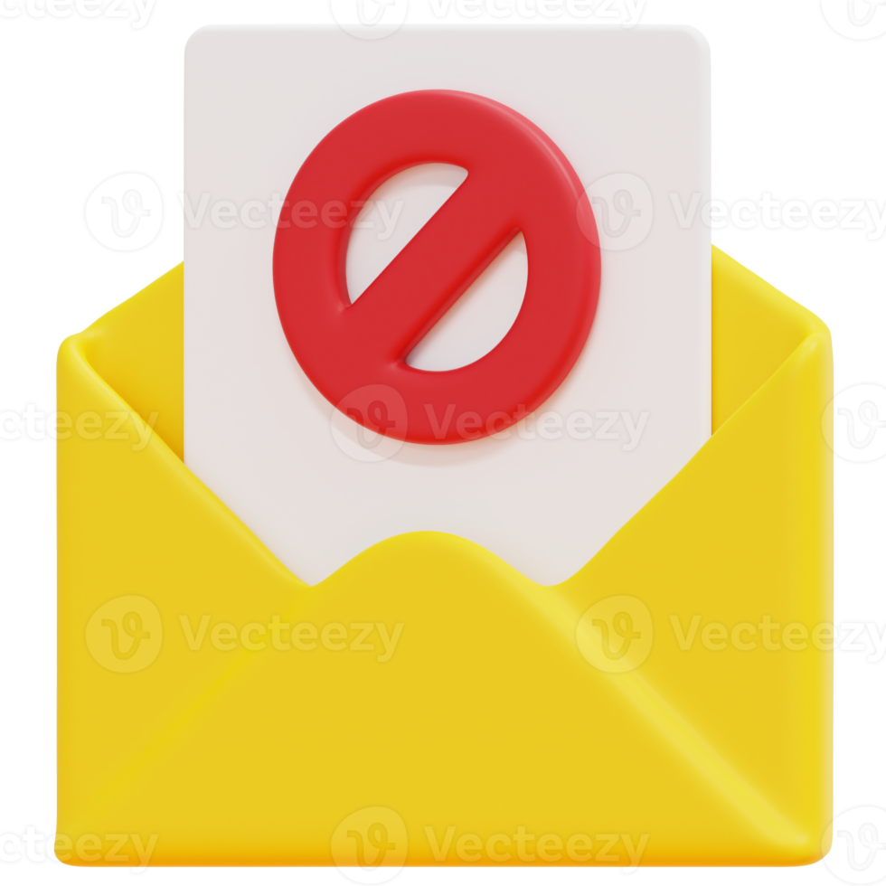 error 3d render icon illustration png