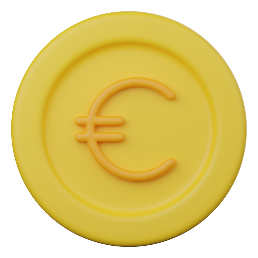 euro coin 3d icon png