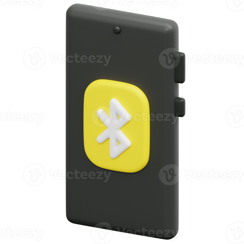 bluetooth 3d render icon illustration png