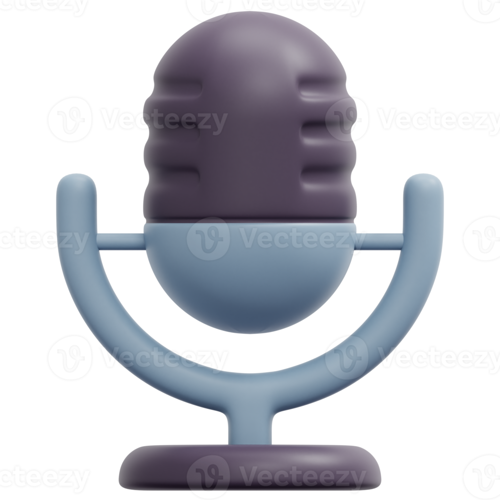 microphone 3d render icon illustration png