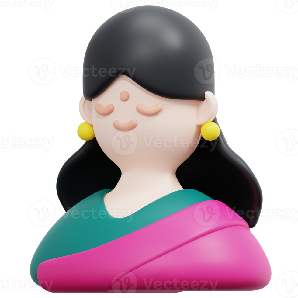 indian 3d render icon illustration png