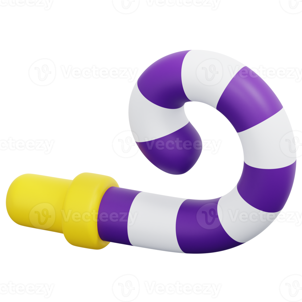 party blower 3d render icon illustration png