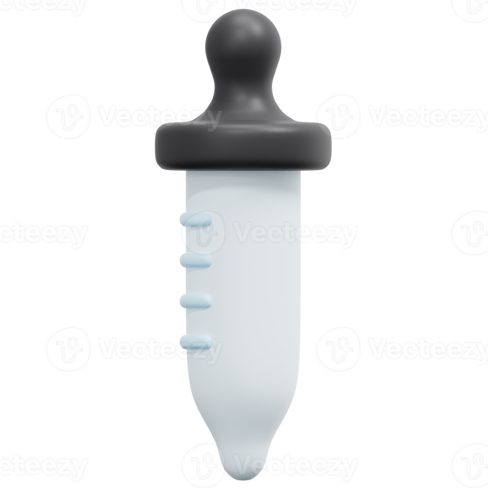 eyedropper 3d render icon illustration png