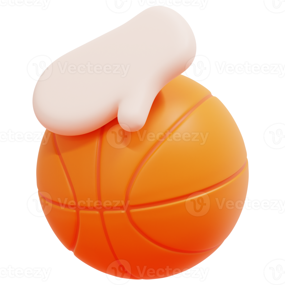 dribble 3d render icon illustration png