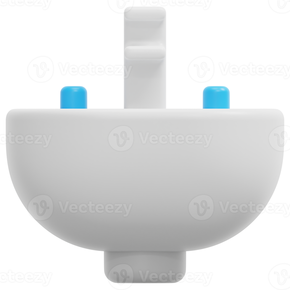 illustration de l'icône de rendu 3d de l'évier png