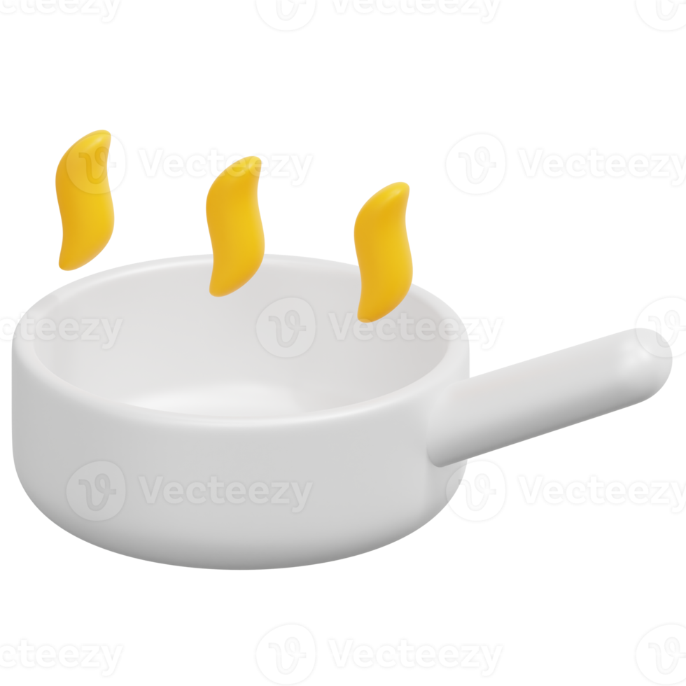 pan 3d render icon illustration png