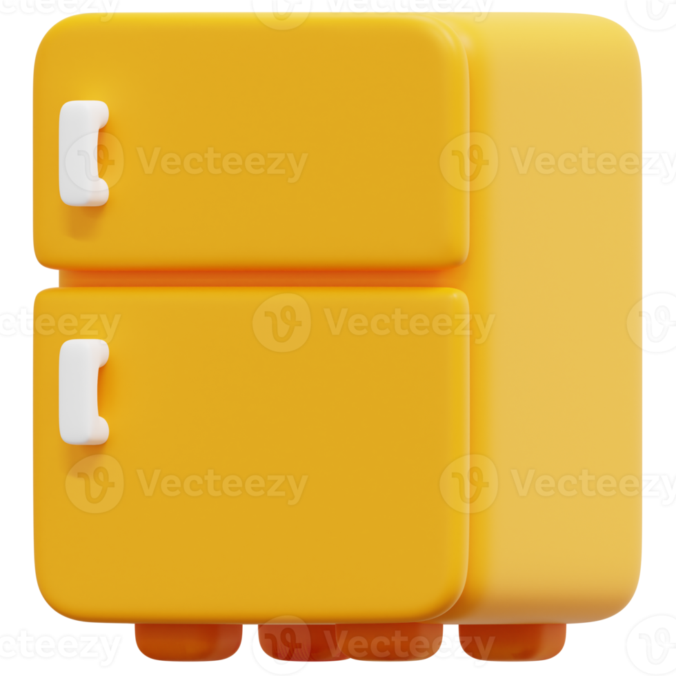 refrigerator 3d render icon illustration png