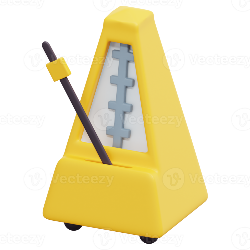 metronome 3d render icon illustration png