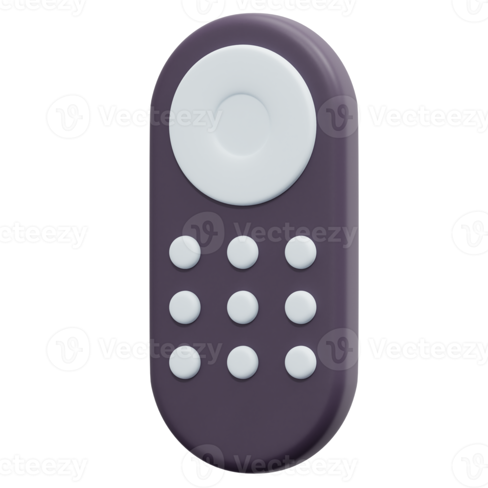 remote control 3d render icon illustration png