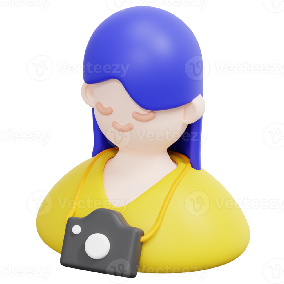 tourist 3d render icon illustration png