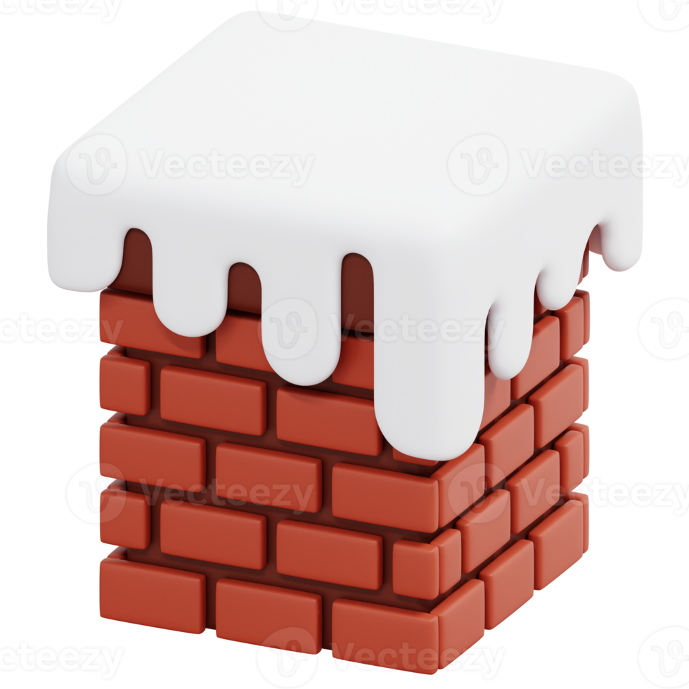 chimney 3d render icon illustration png