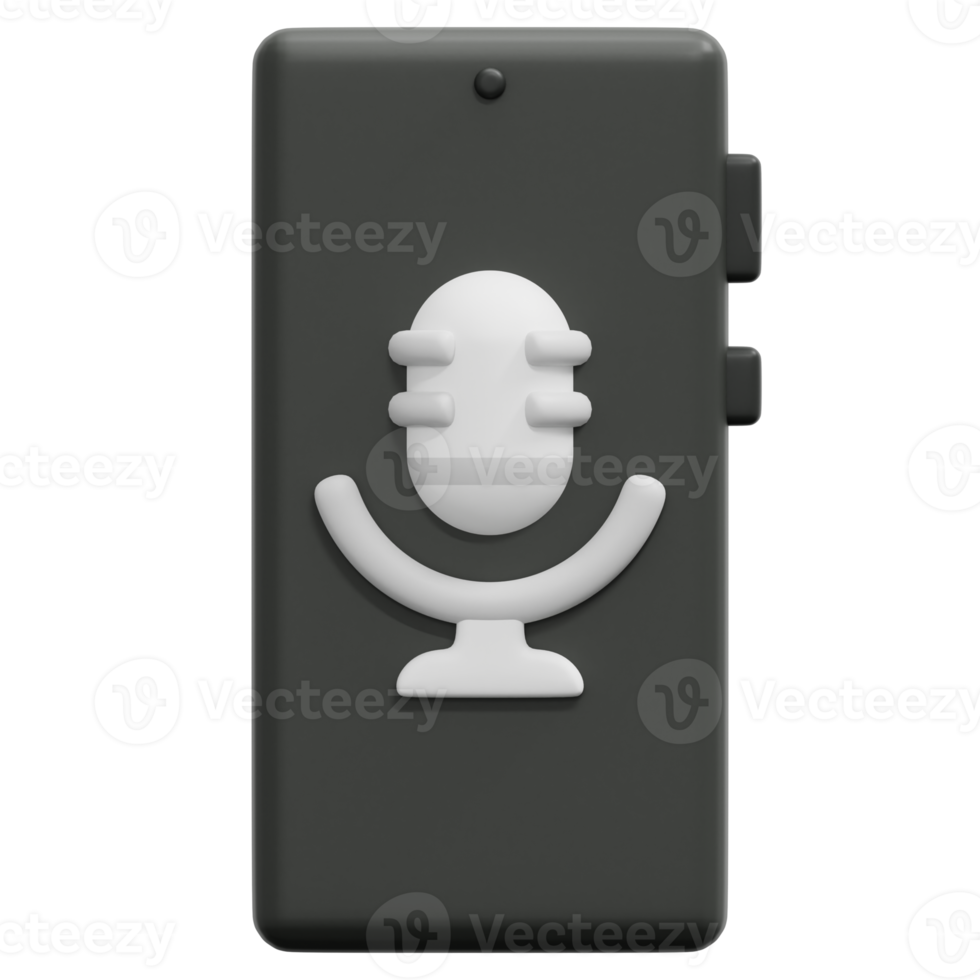 microphone 3d render icon illustration png