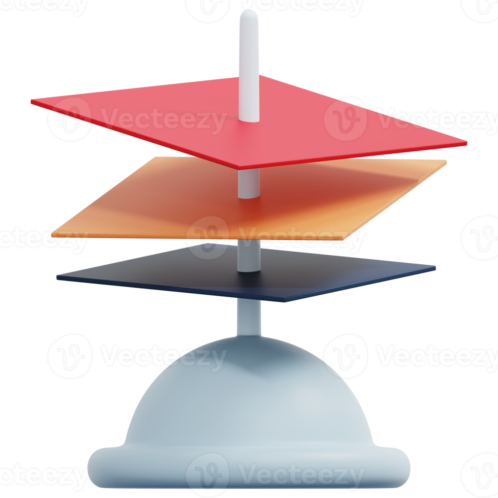 illustration de l'icône de rendu 3d du porte-papier png