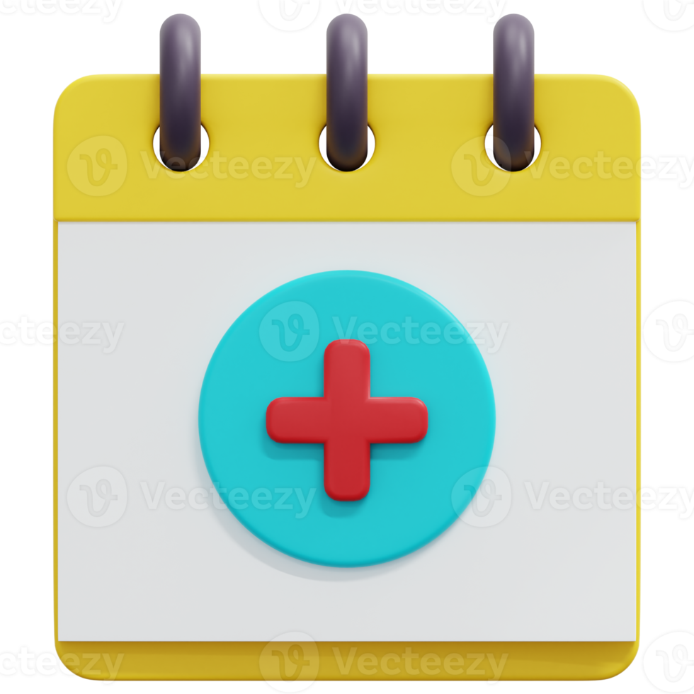 calendar 3d render icon illustration png