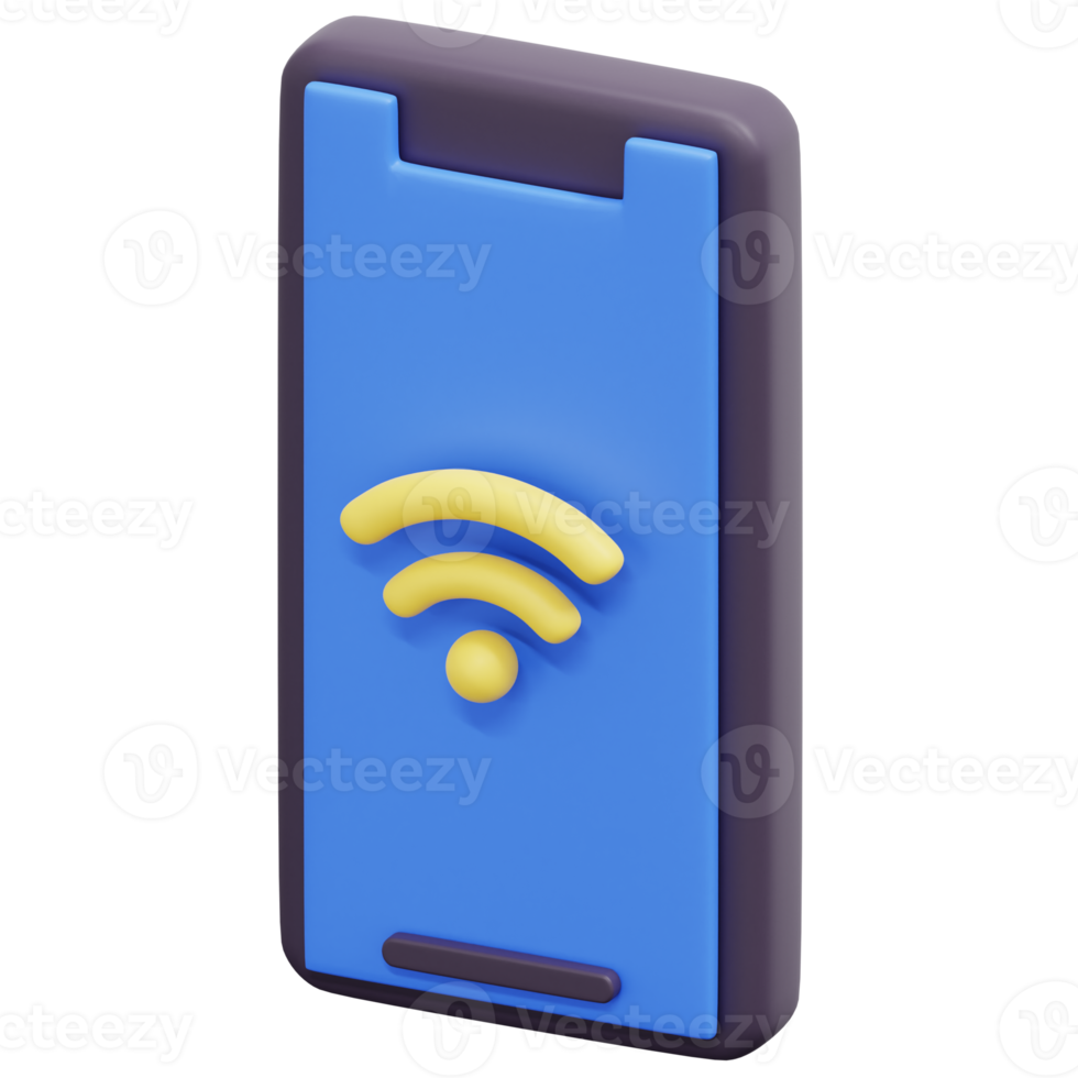 smartphone 3d render icon illustration png