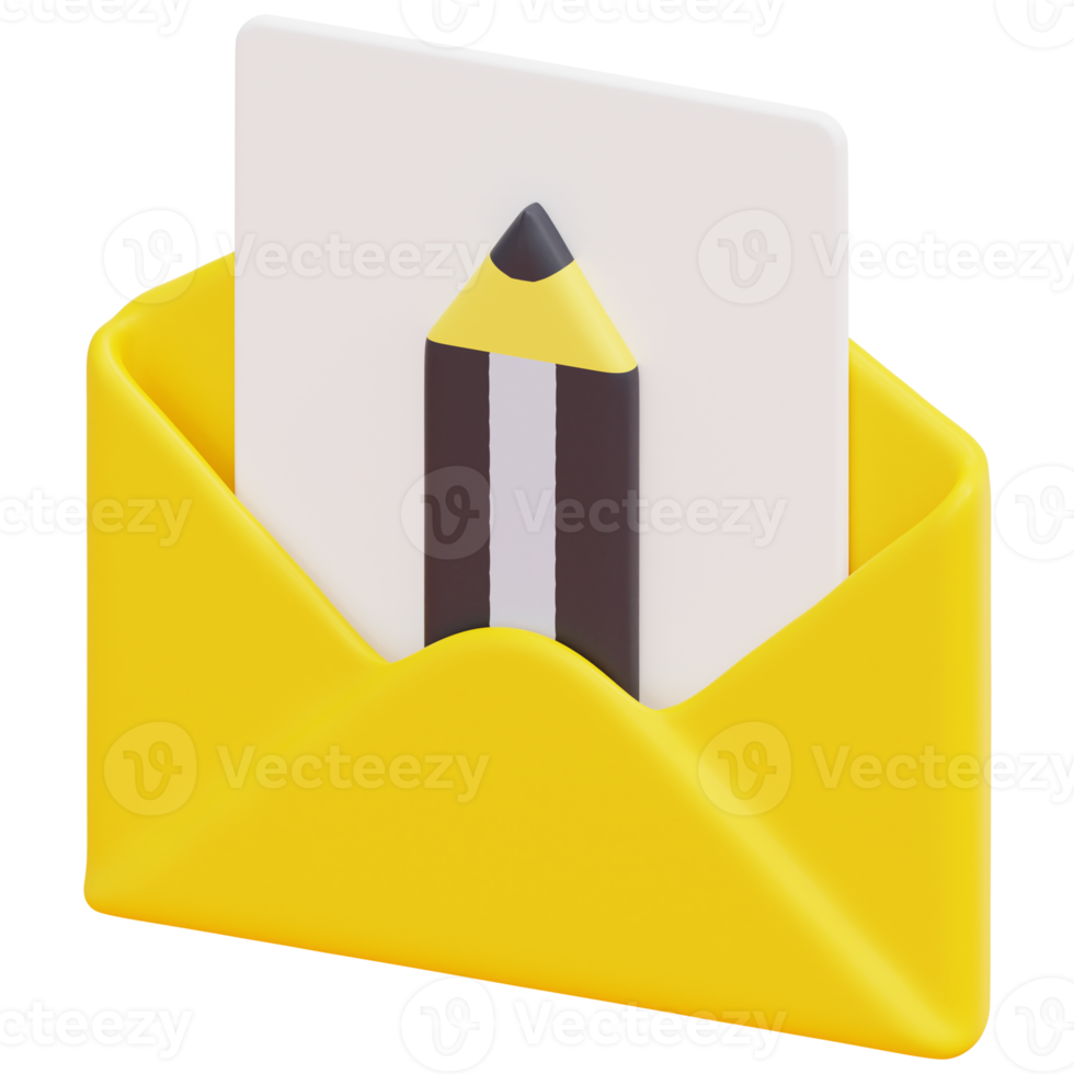 draft 3d render icon illustration png