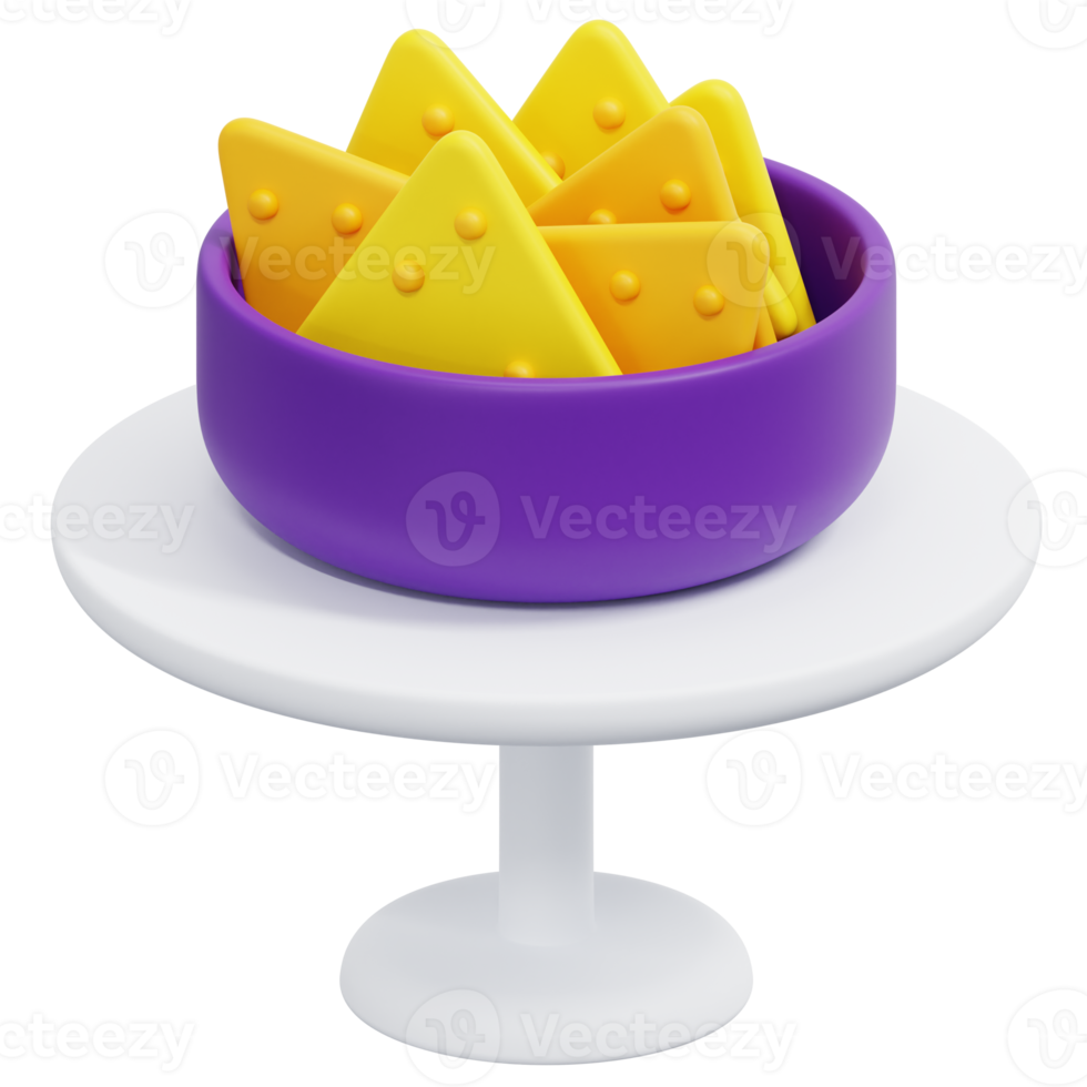 snack 3d render icon illustration png