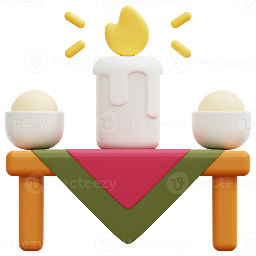 table 3d render icon illustration png