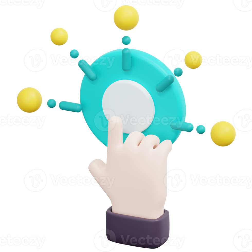 interactive content 3d render icon illustration png