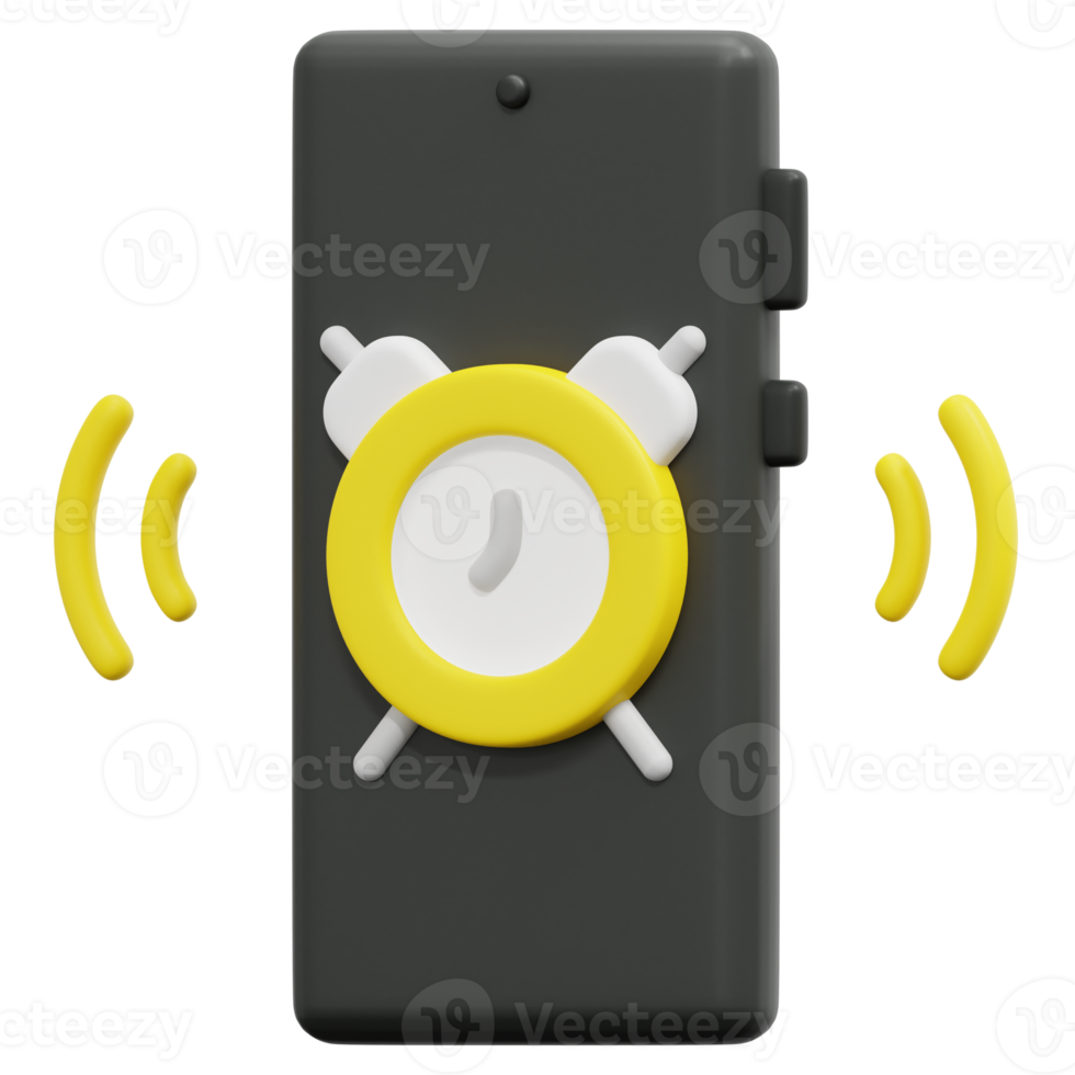 alarm clock 3d render icon illustration png