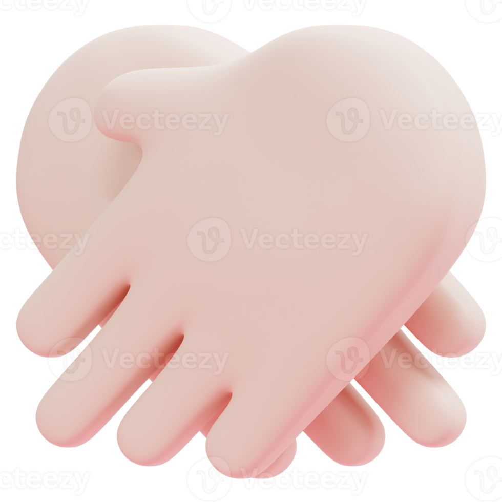 hand- in hand- 3d geven icoon illustratie png