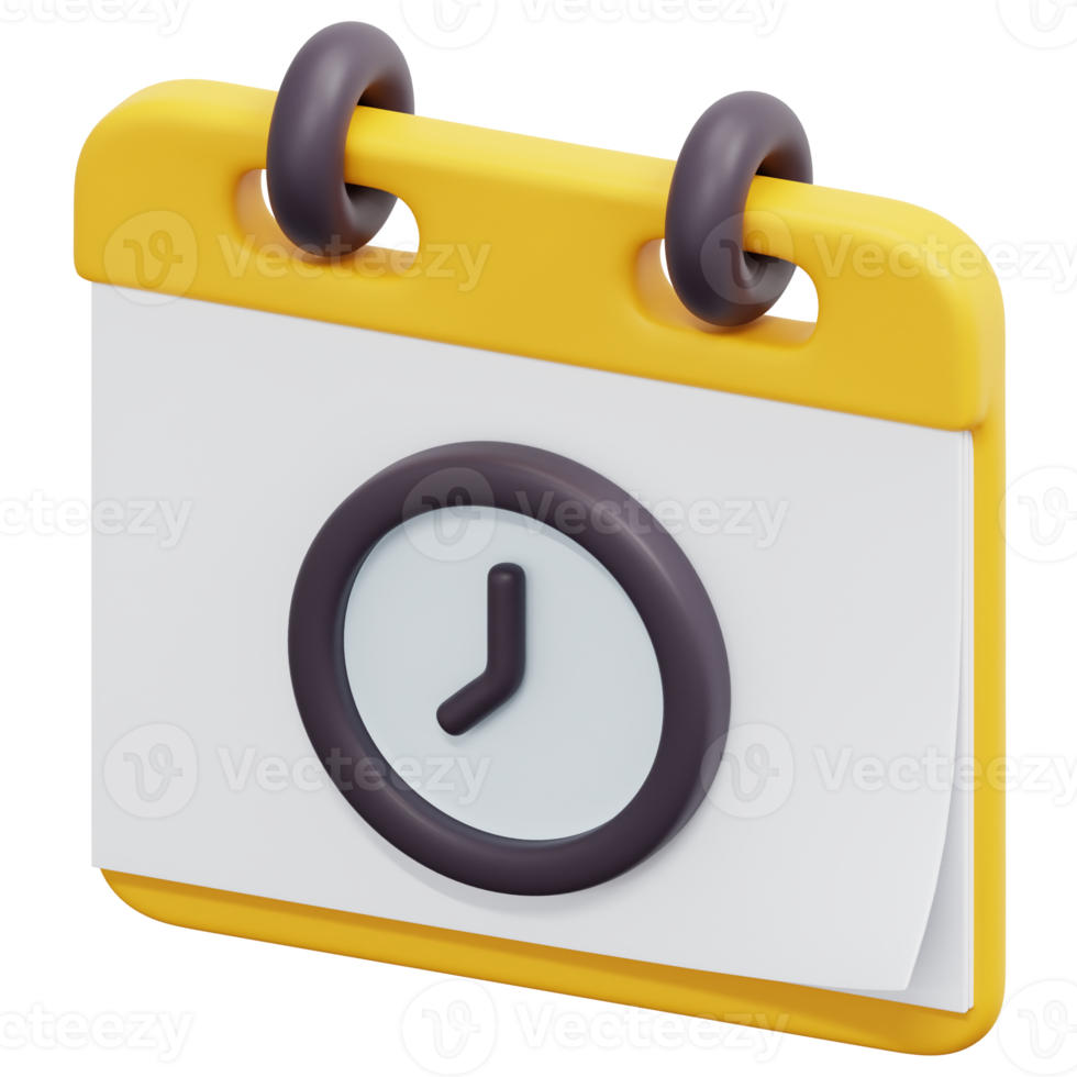 schedule 3d render icon illustration png