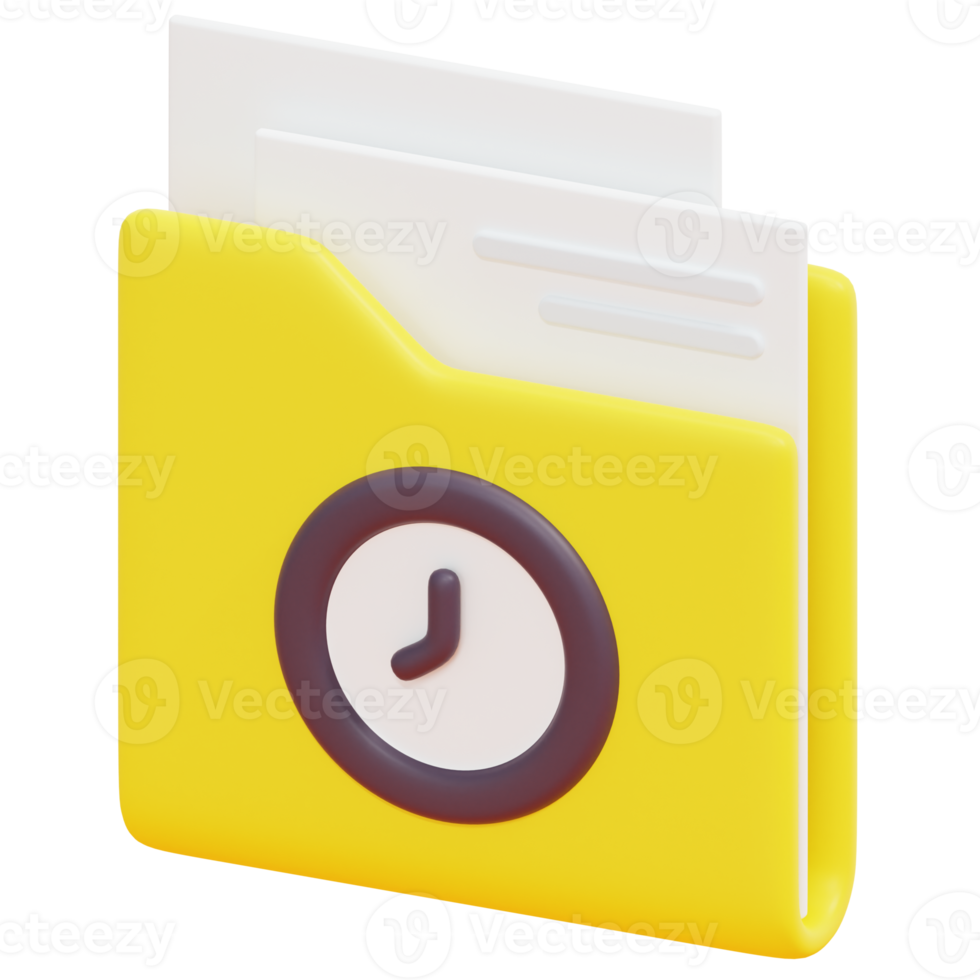 folder 3d render icon illustration png