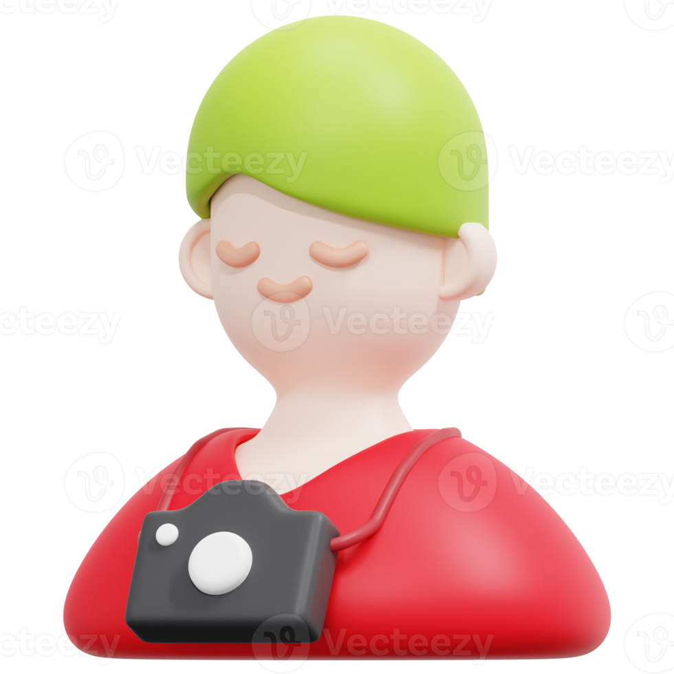 tourist 3d render icon illustration png