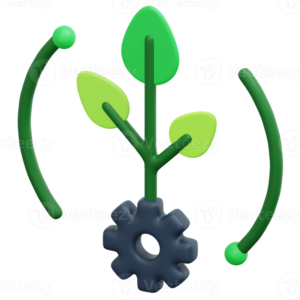 illustration de l'icône de rendu 3d de l'écosystème png