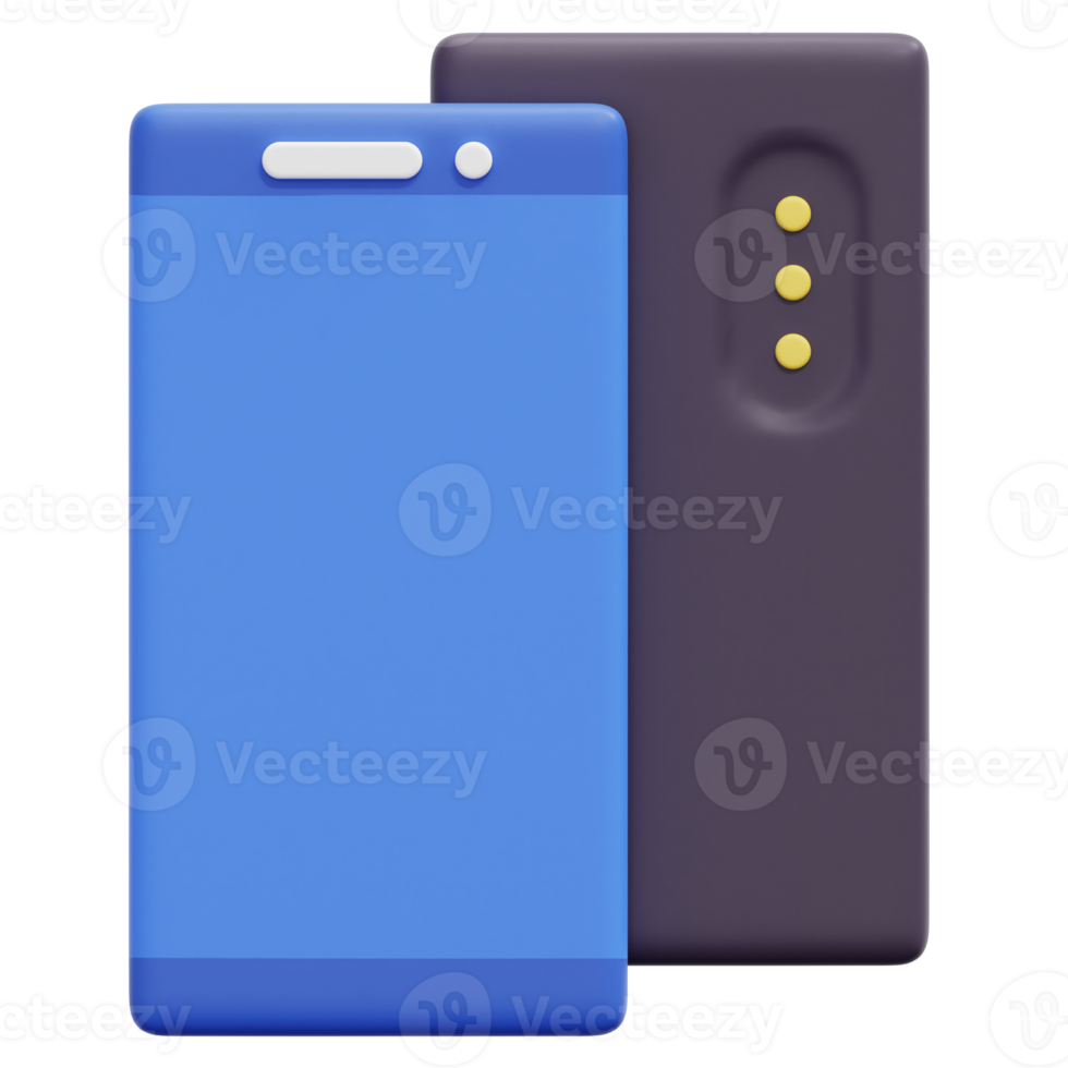 smartphone 3d render icon illustration png