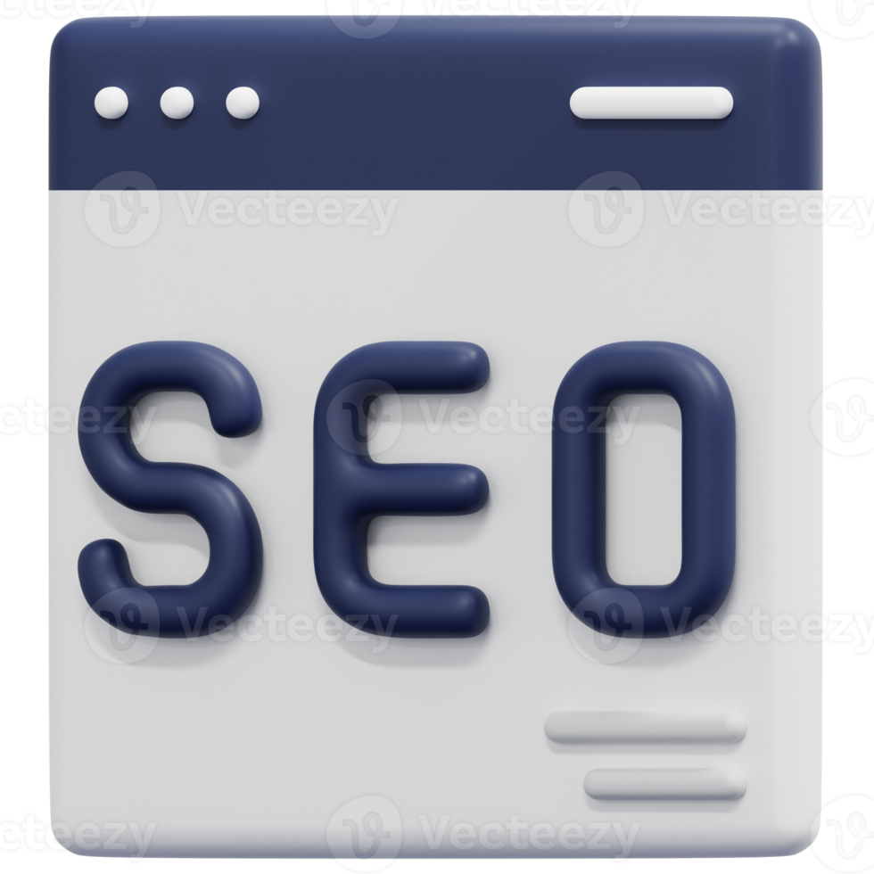 seo 3d render icon illustration png