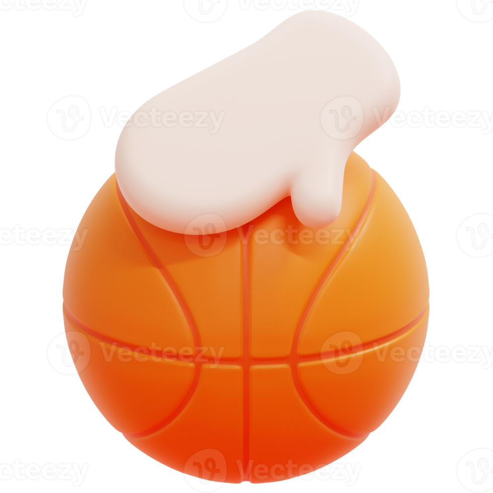 dribble 3d render icon illustration png