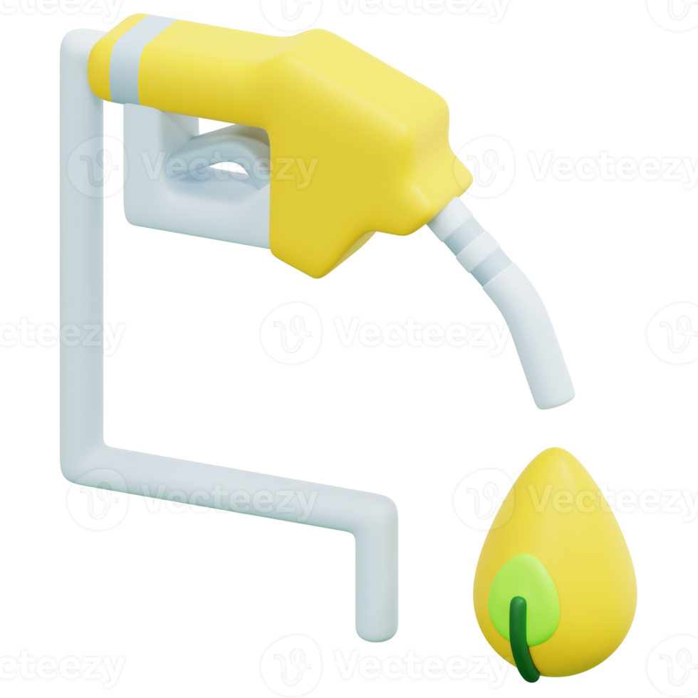biofuel 3d render icon illustration png
