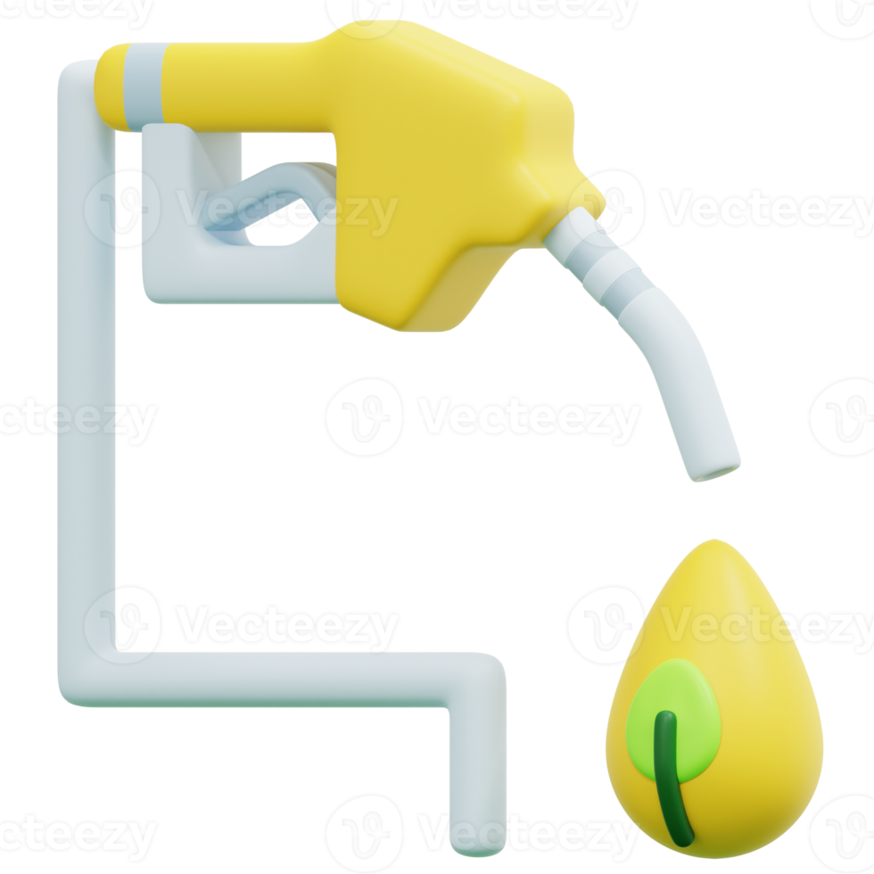 biofuel 3d render icon illustration png