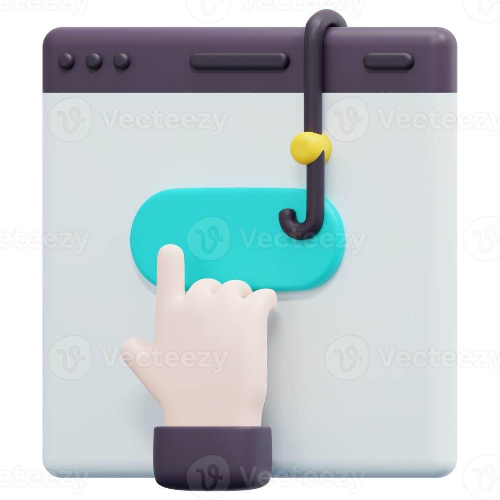 clickbait 3d render icon illustration png