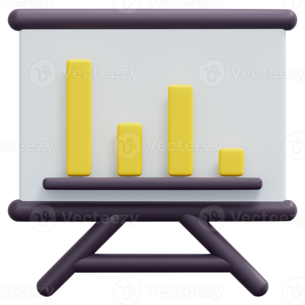 business presentation 3d render icon illustration png