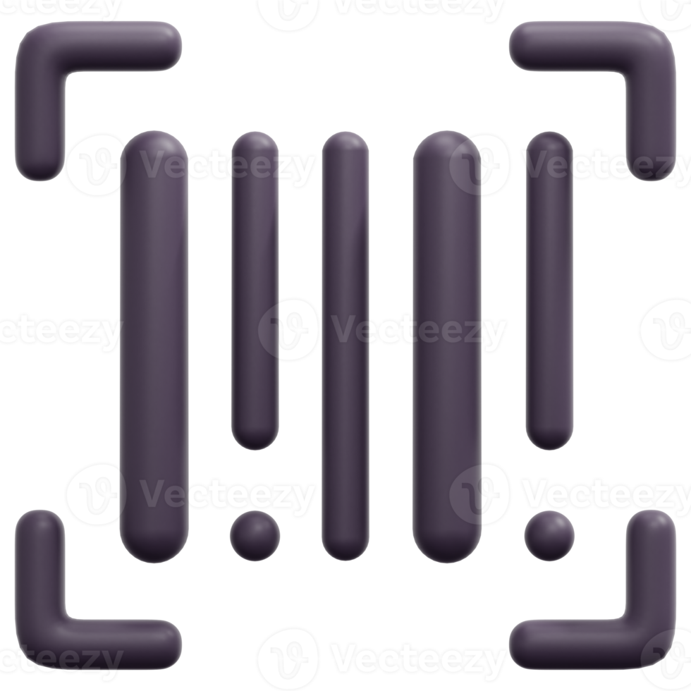 codice a barre 3d rendere icona illustrazione png