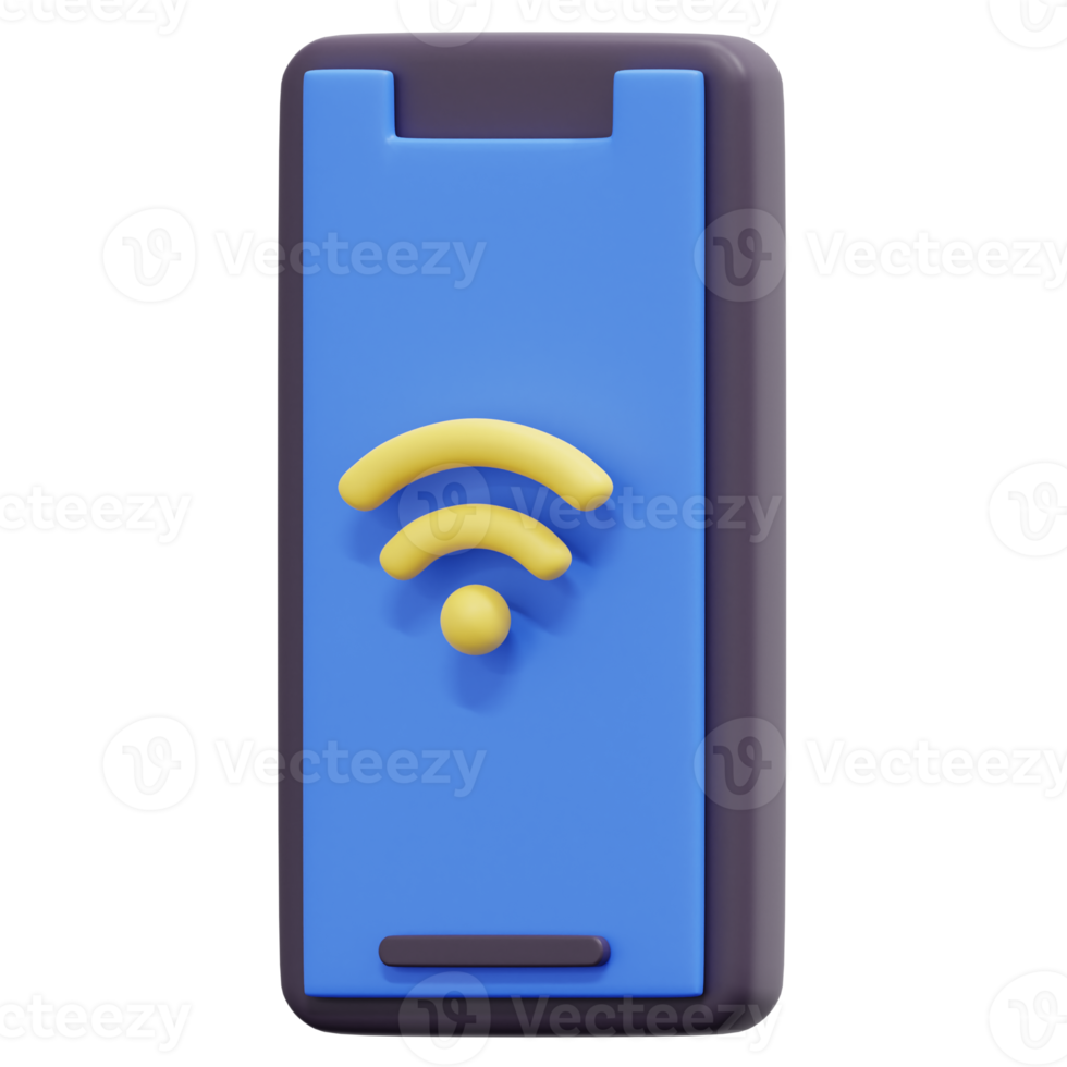 smartphone 3d render icon illustration png