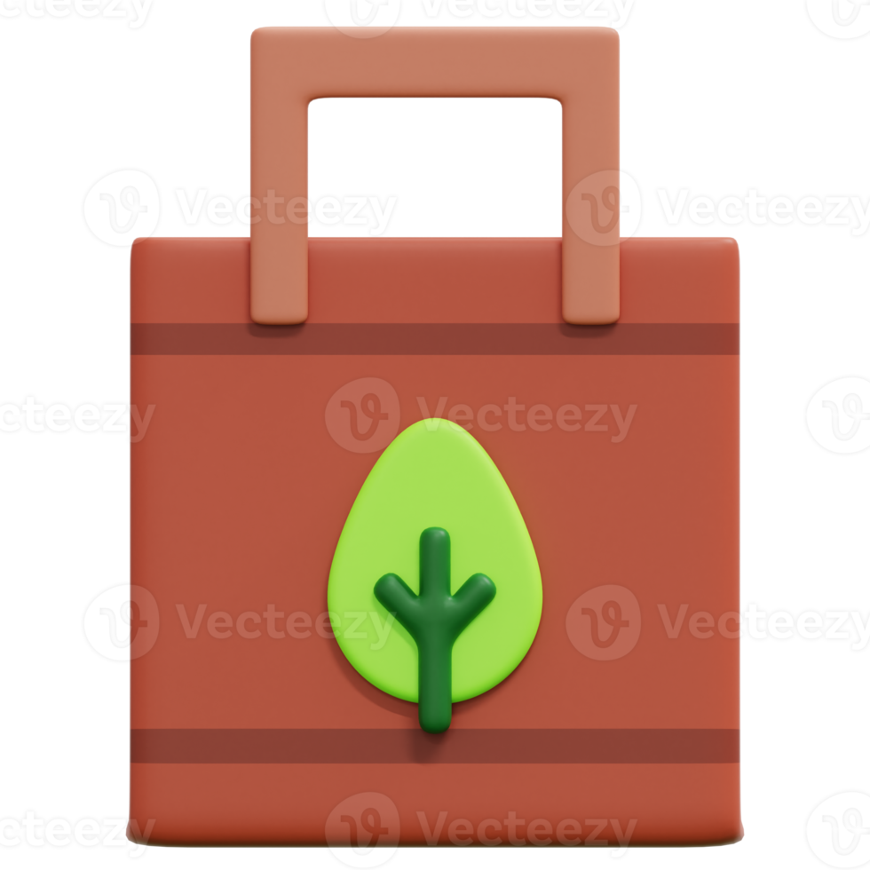 recycle bag 3d render icon illustration png