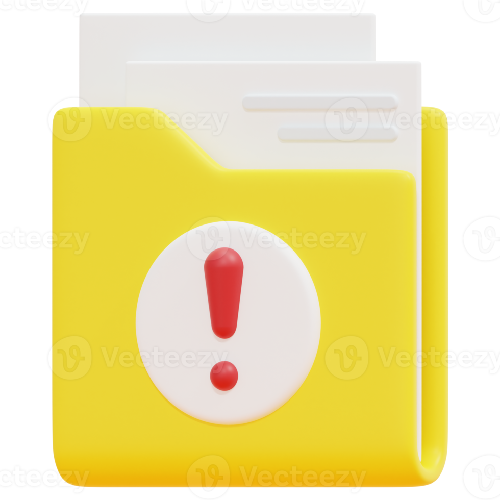 folder 3d render icon illustration png