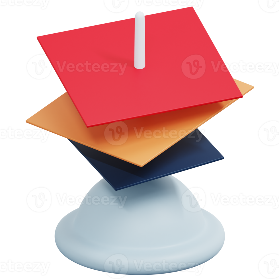 paper holder 3d render icon illustration png