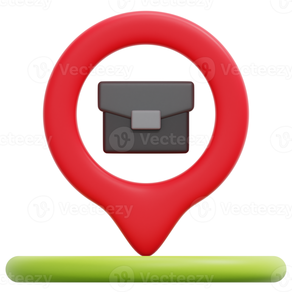 work 3d render icon illustration png