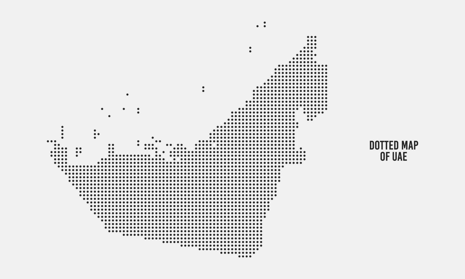 Dotted Black Map of Uni Arab Emirates vector