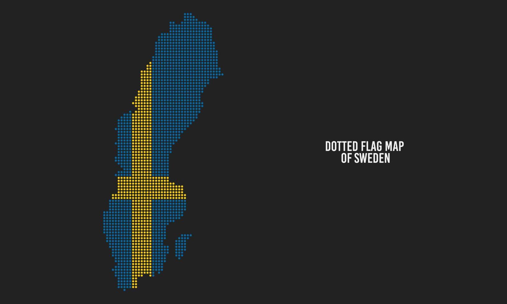 Flag Map of Sweden Halftone Dot Style vector