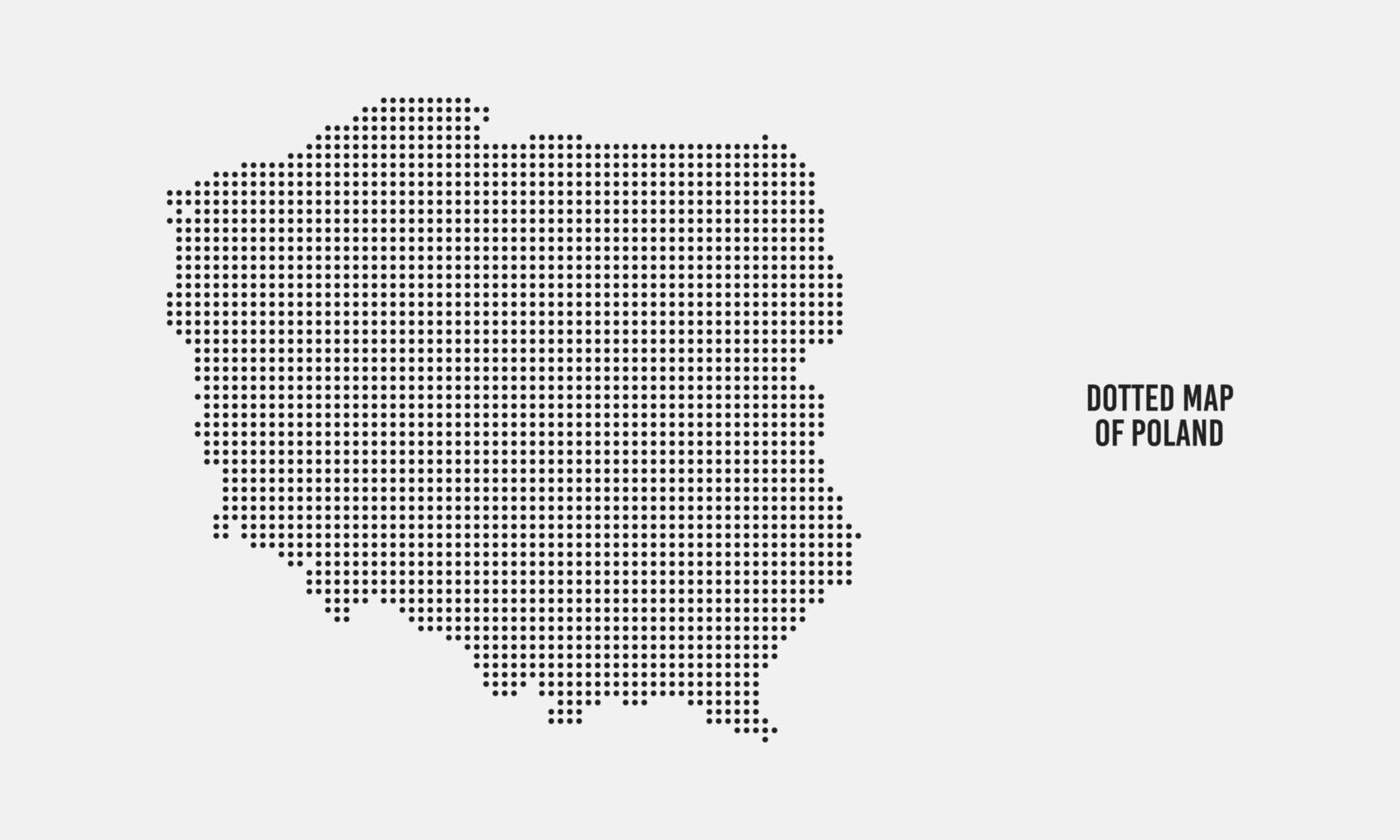 mapa de polonia estilo de punto de semitono vector